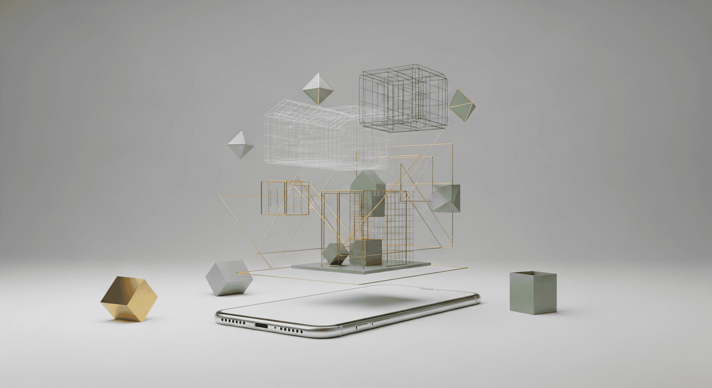 AIが部屋の構造を認識してデザインを変換するイメージ