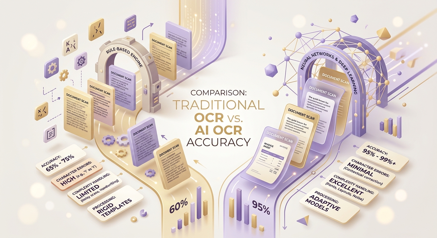 AI OCRと従来OCRの精度比較