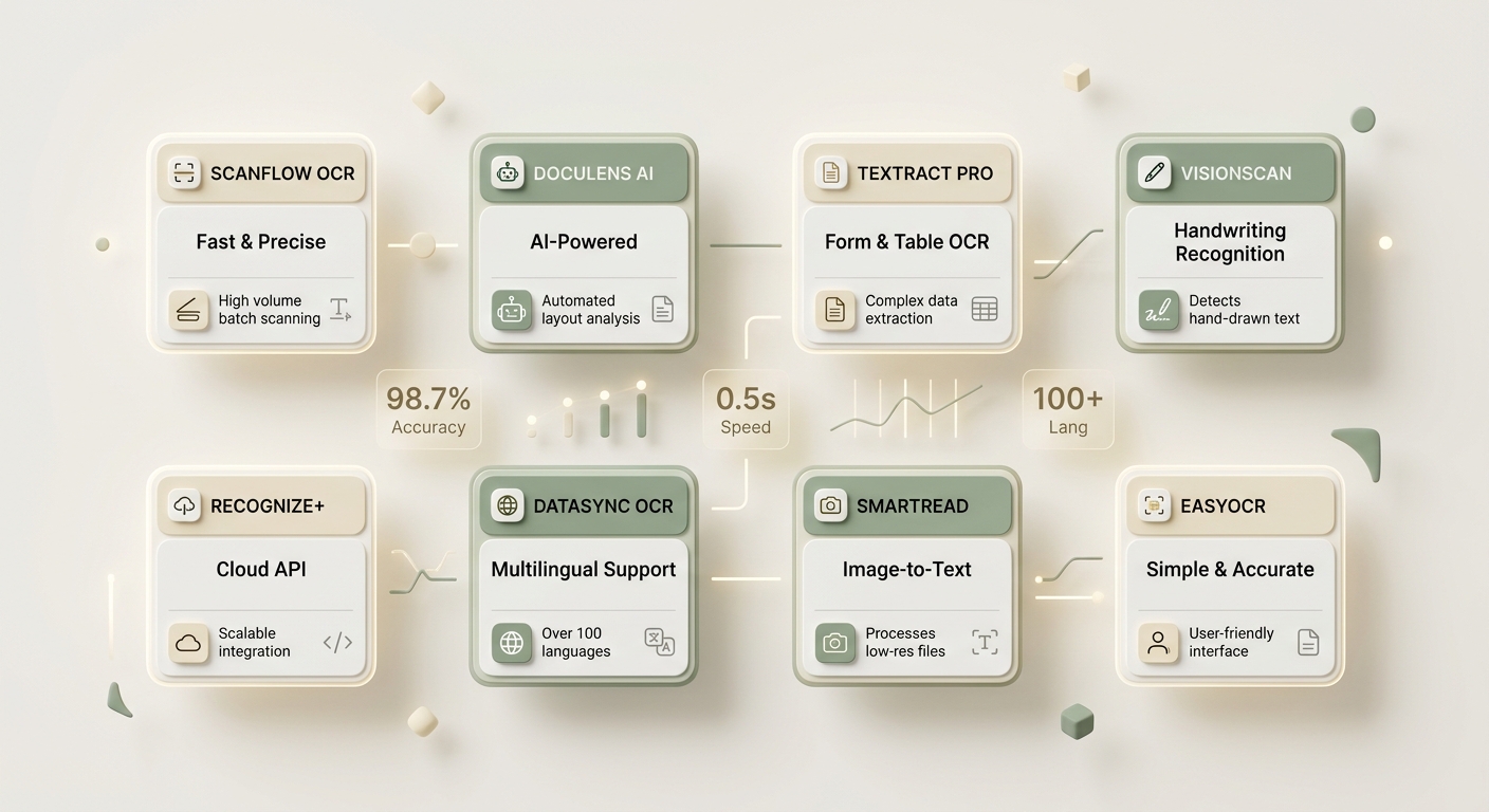 AI OCRツール8選の比較表