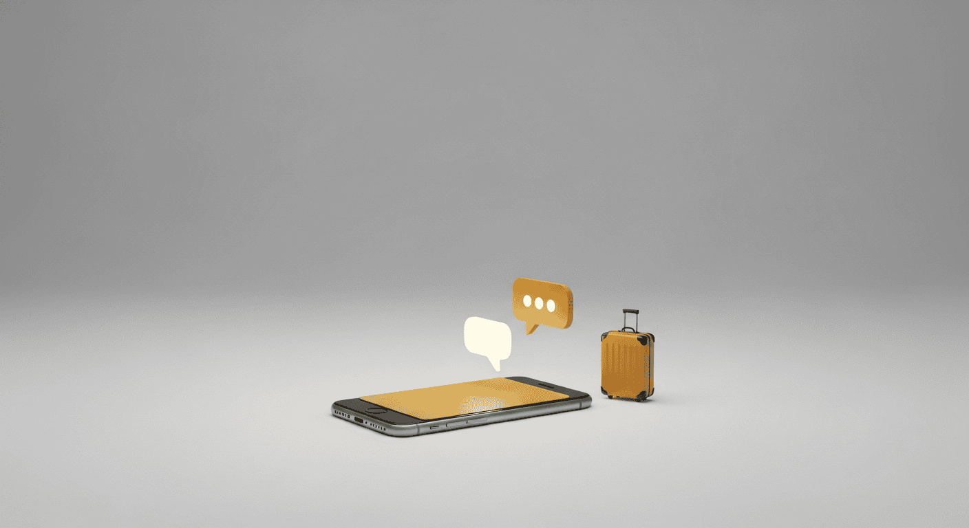 AIチャットで旅行プランを作成するイメージ