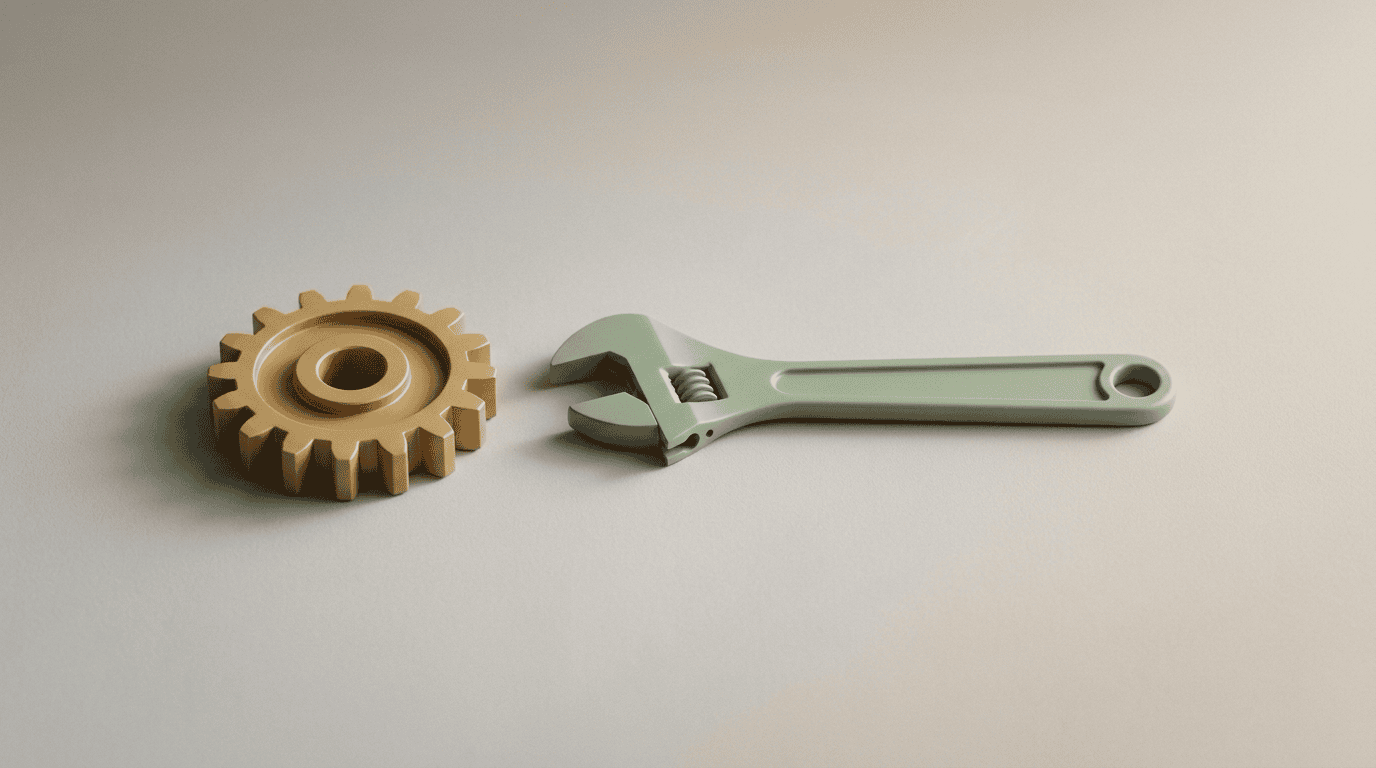 設定画面を表す3Dイラスト