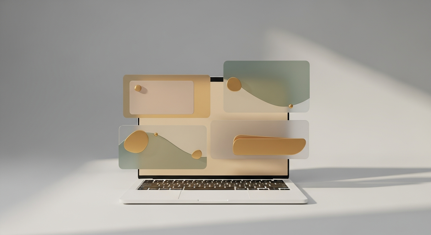 Gamma AIのコンセプトを表すミニマルな3Dイメージ