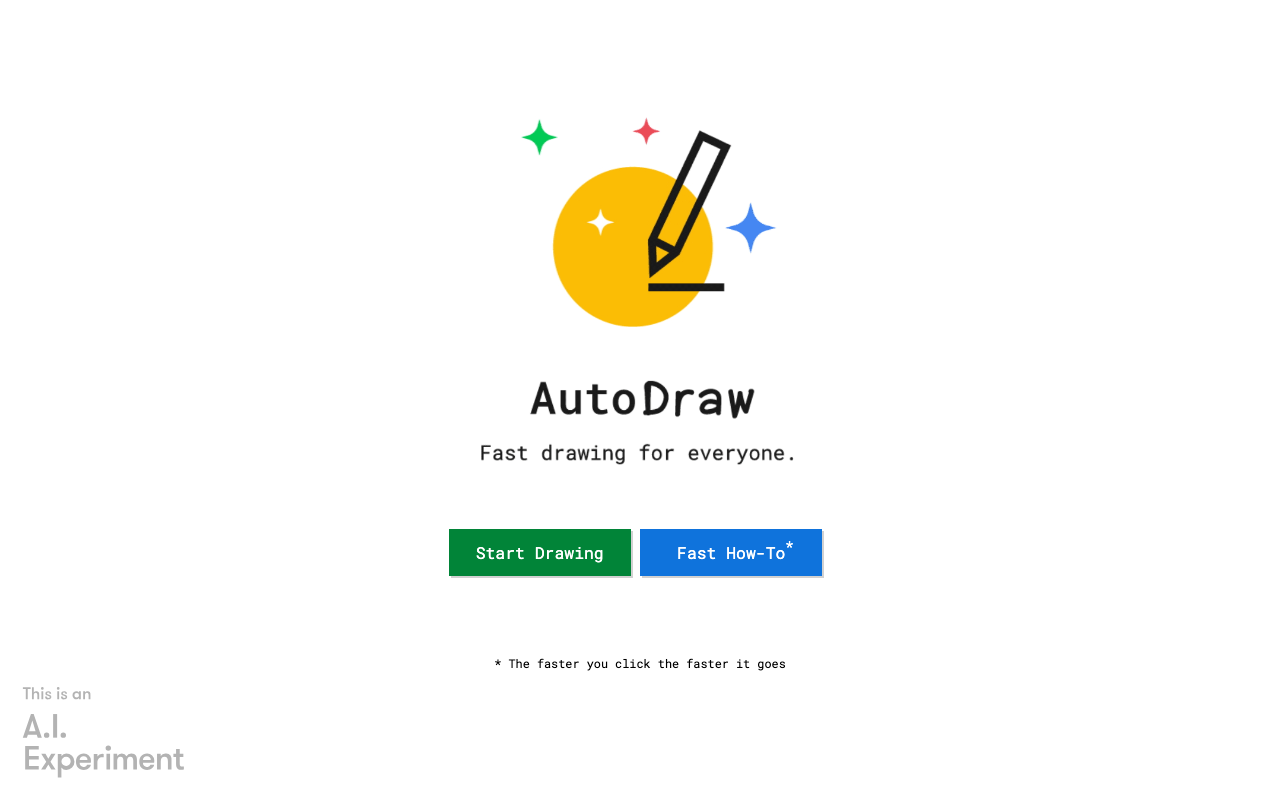AutoDraw (Google)の公式トップページ