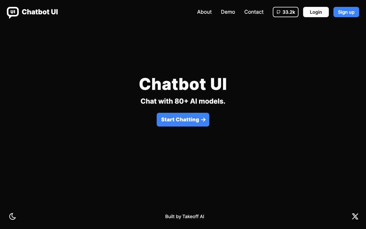 Chatbot UIの公式トップページ