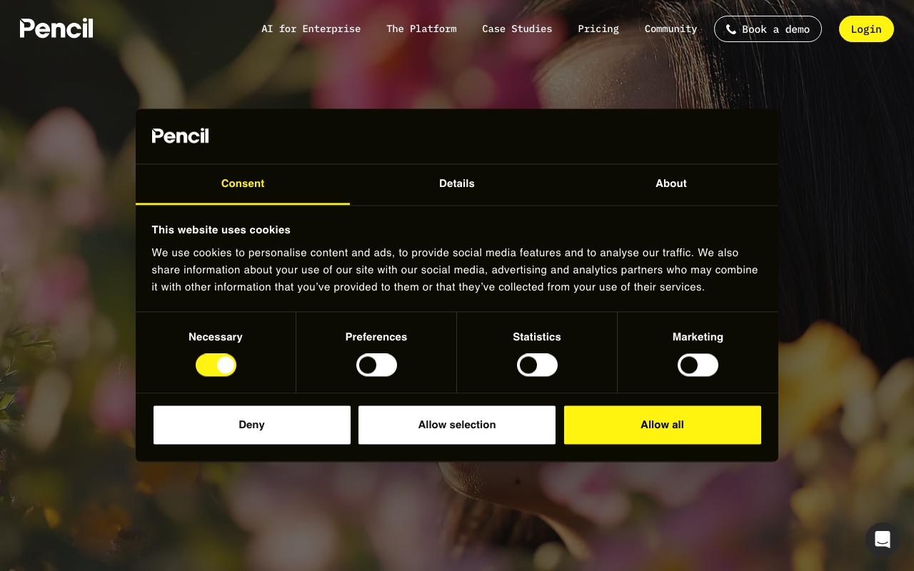 Pencilの公式トップページ