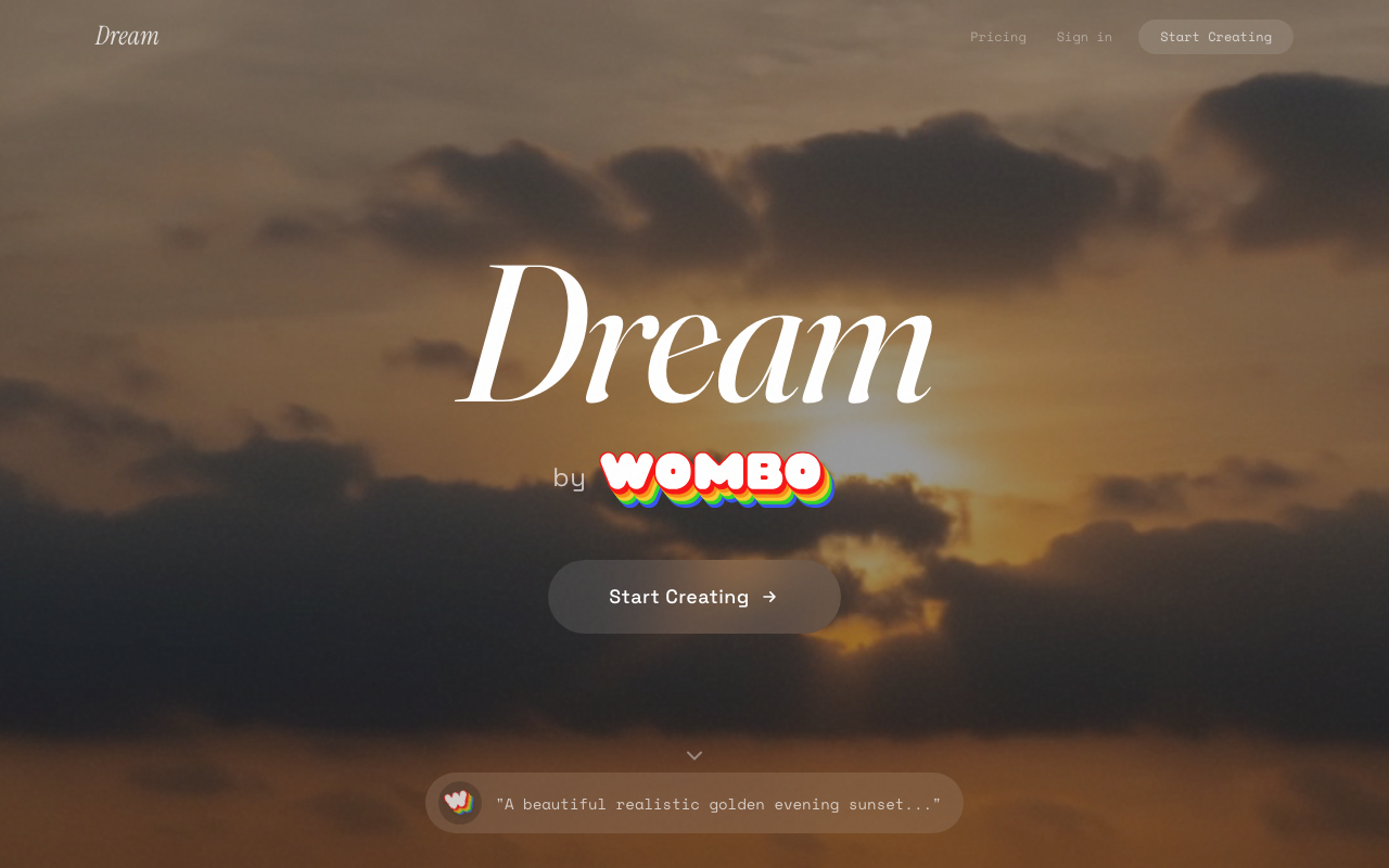 WOMBO Dreamの公式トップページ